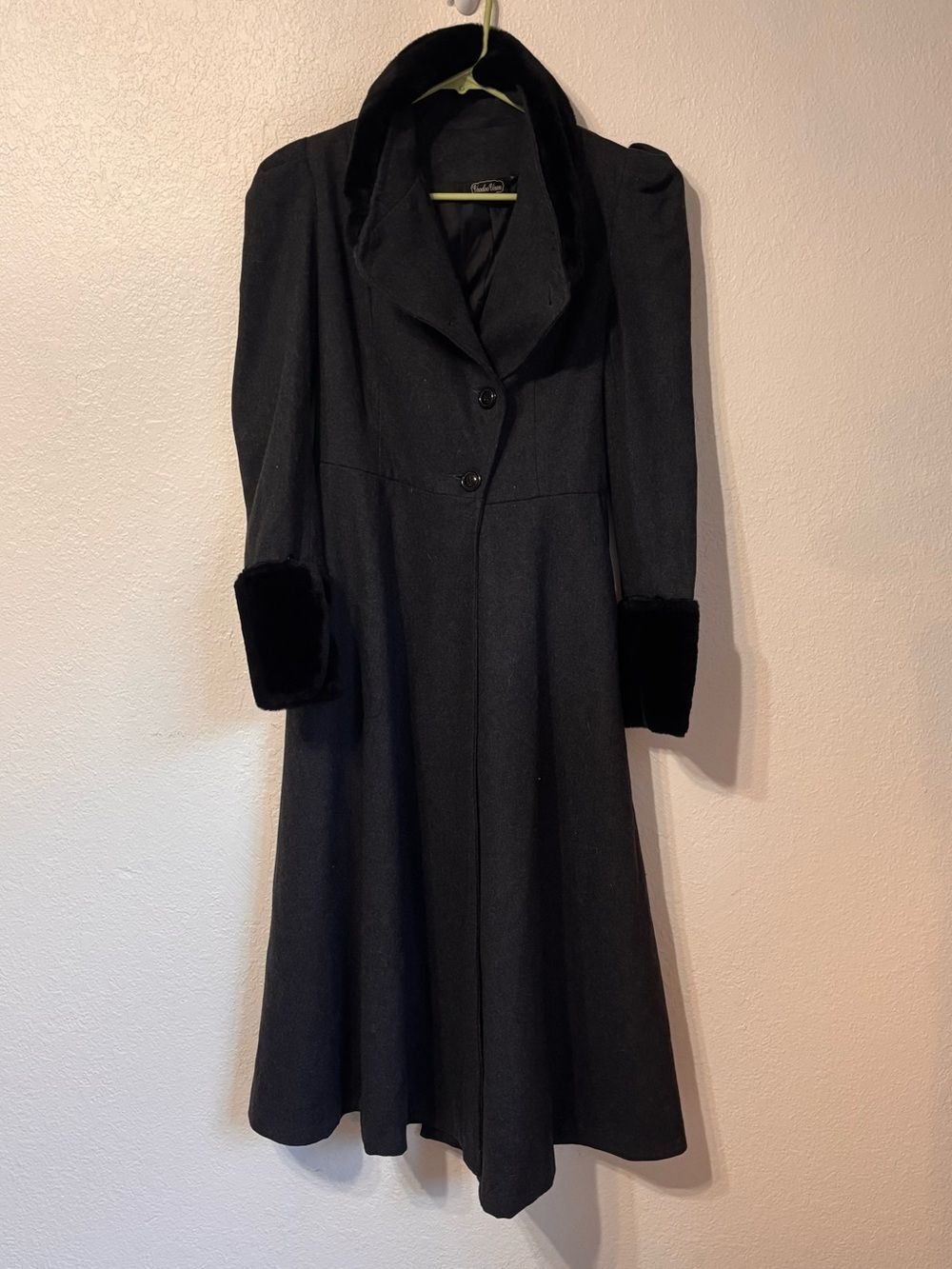 Voodoo Vixen Violet Faux Fur Dress Coat Small
